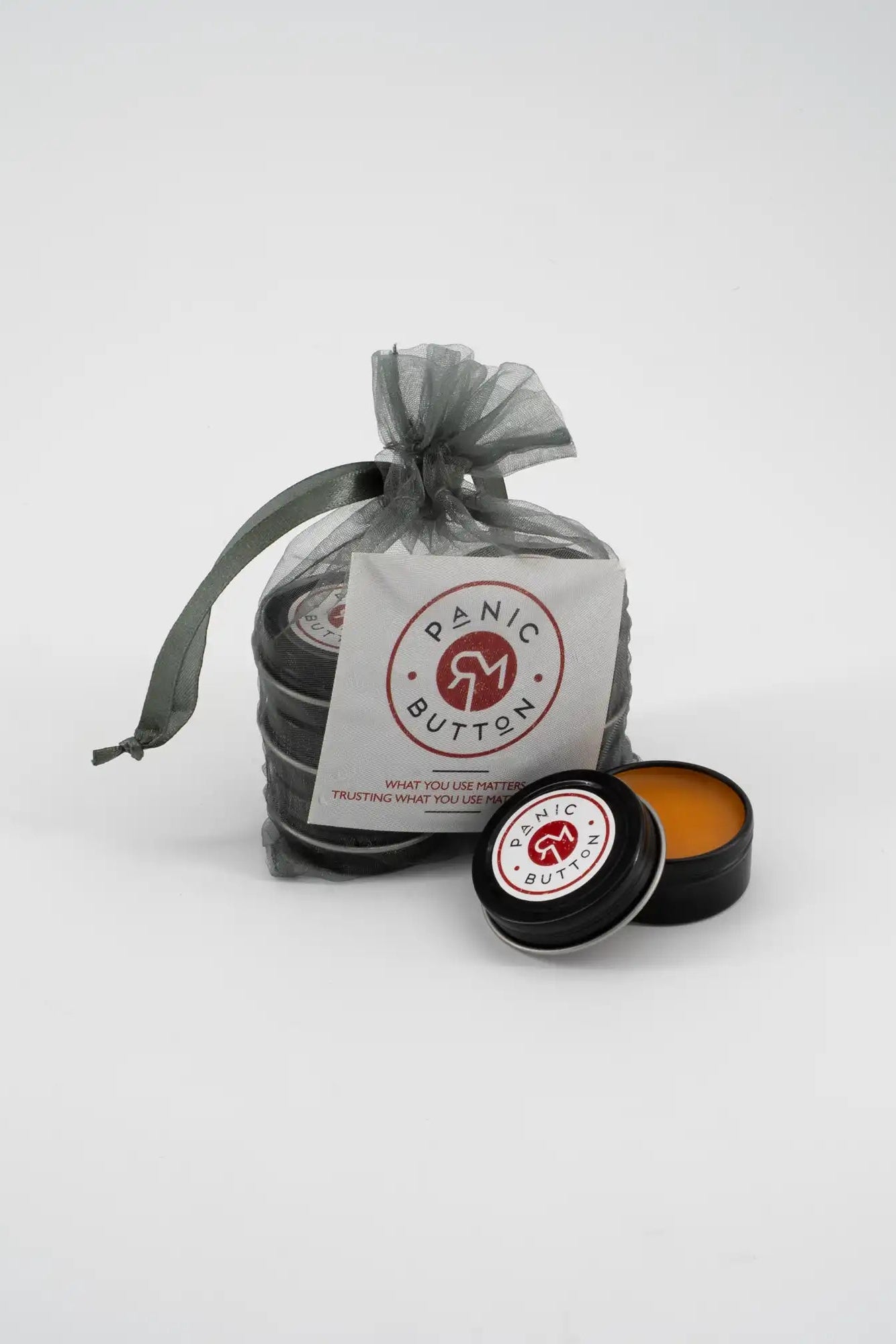 Panic Button bundle product with two containers on a white background