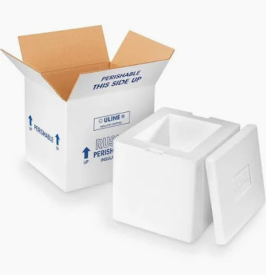 White temperature controlled shipping box