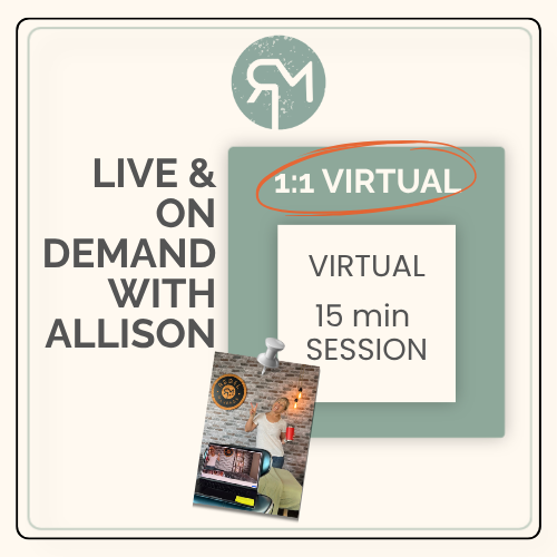 1:1 Virtual Mentor Session With Allison Via Phone, Zoom or Google Meet
