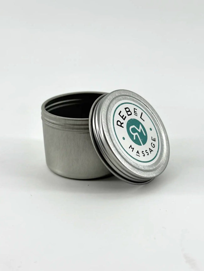 Empty Massage Butter Tin • Prelabeled